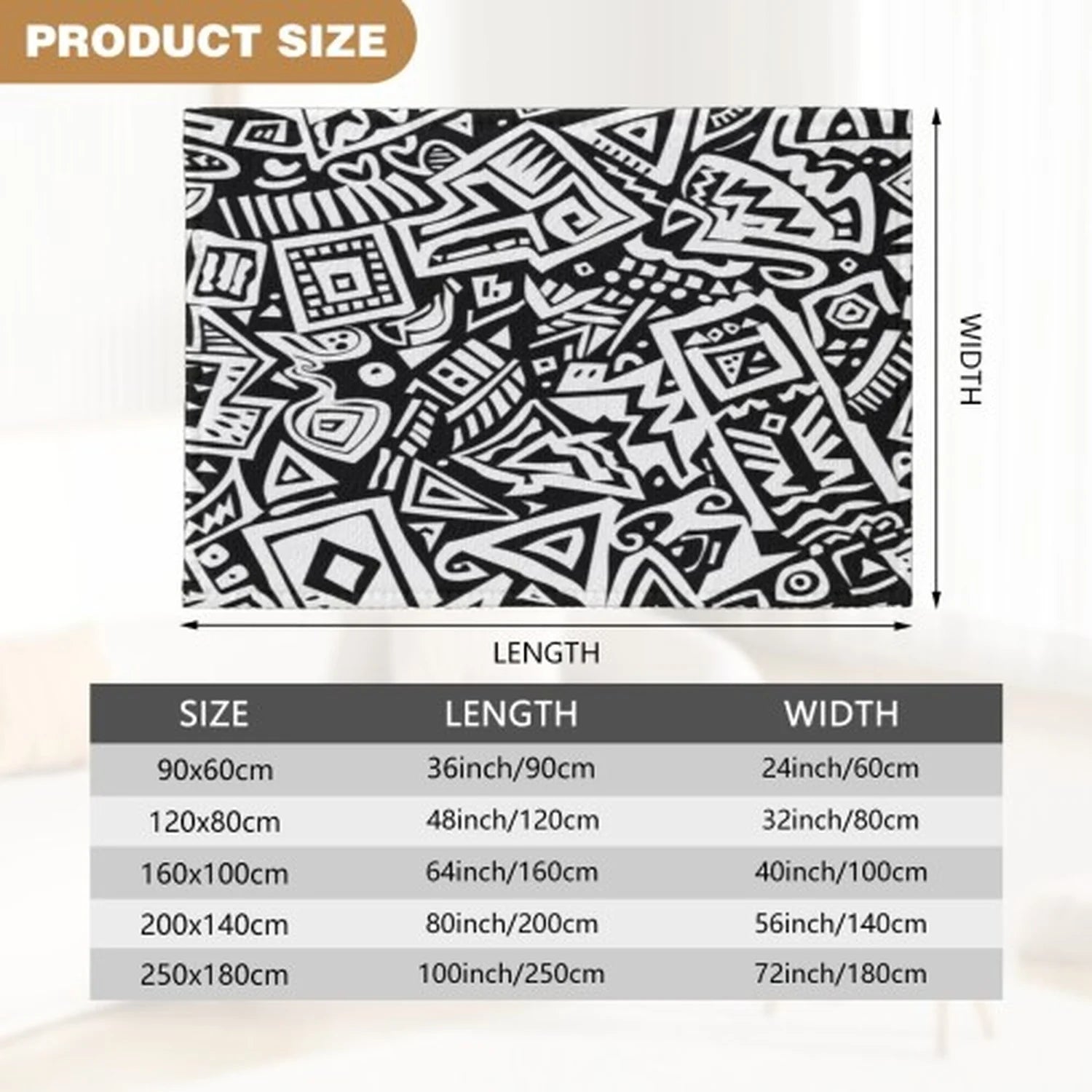 Stylish Boho Zebra Striped Polyester Textured Area Rug