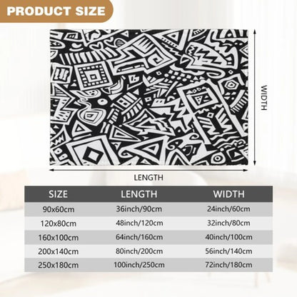 Stylish Boho Zebra Striped Polyester Textured Area Rug