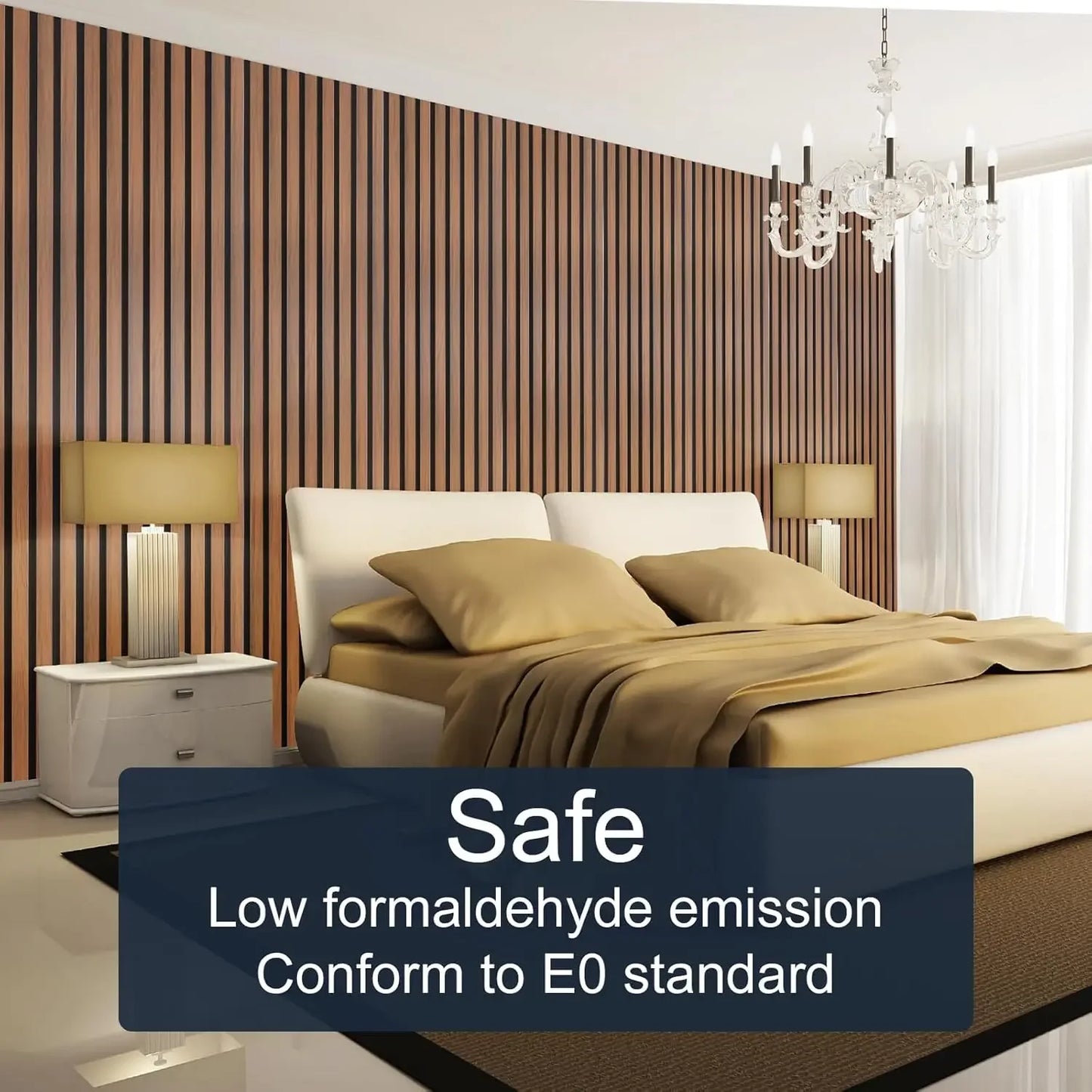 Teak Acoustic Wall Slat Panels For Sound Absorption
