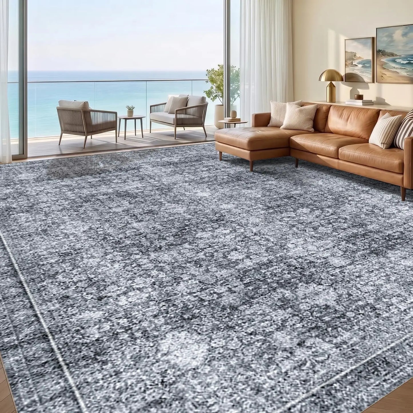 Ultra Soft Washable Area Rugs Non Slip Backing Stain Resistant