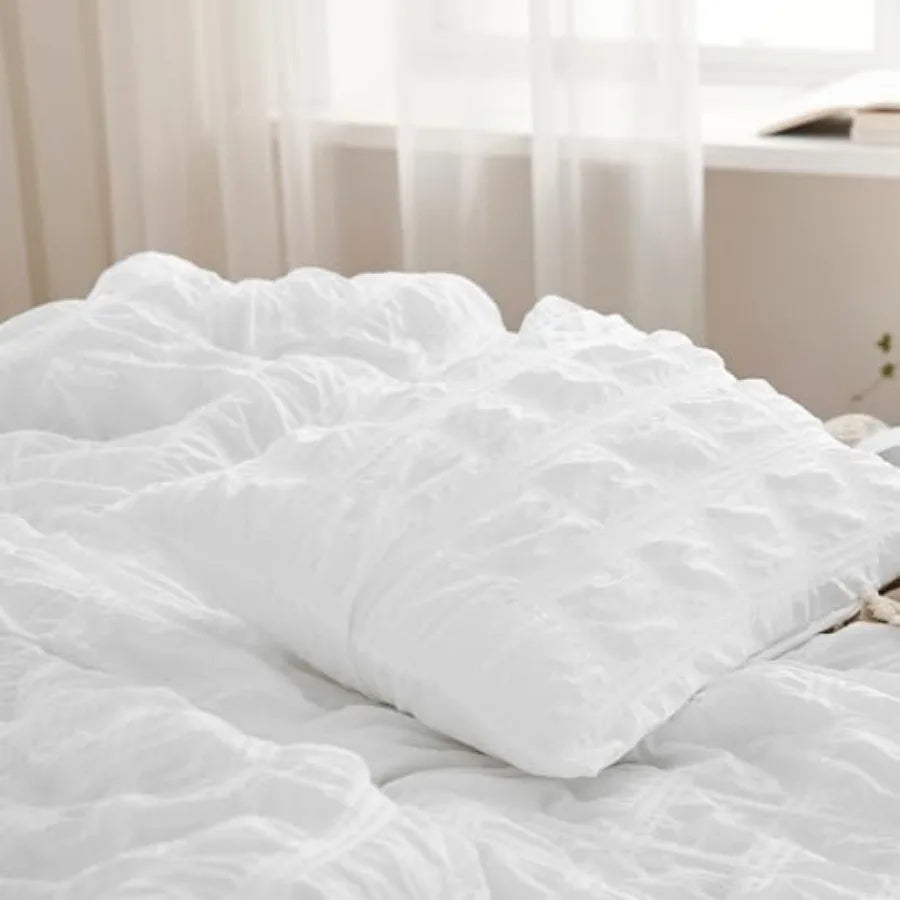Cooling Seersucker Comforter Set For All Seasons Bedding