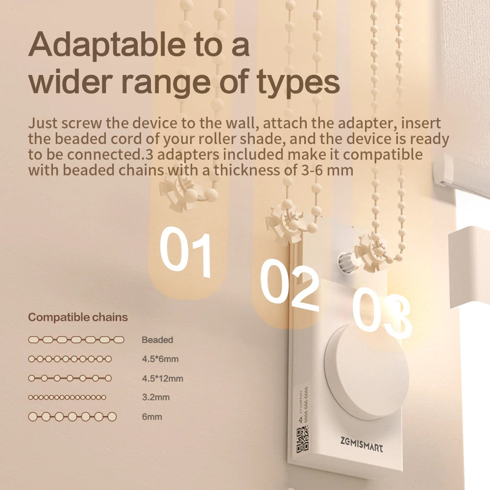 Zemismart Matter Thread Smart Roller Shade Driver With Battery