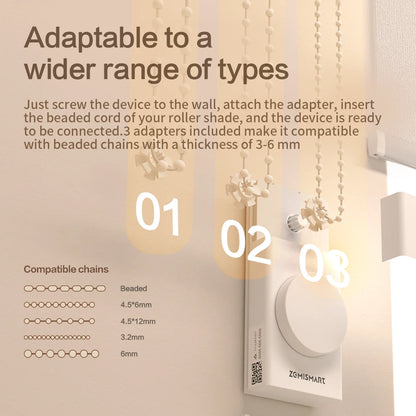 Zemismart Matter Thread Smart Roller Shade Driver With Battery