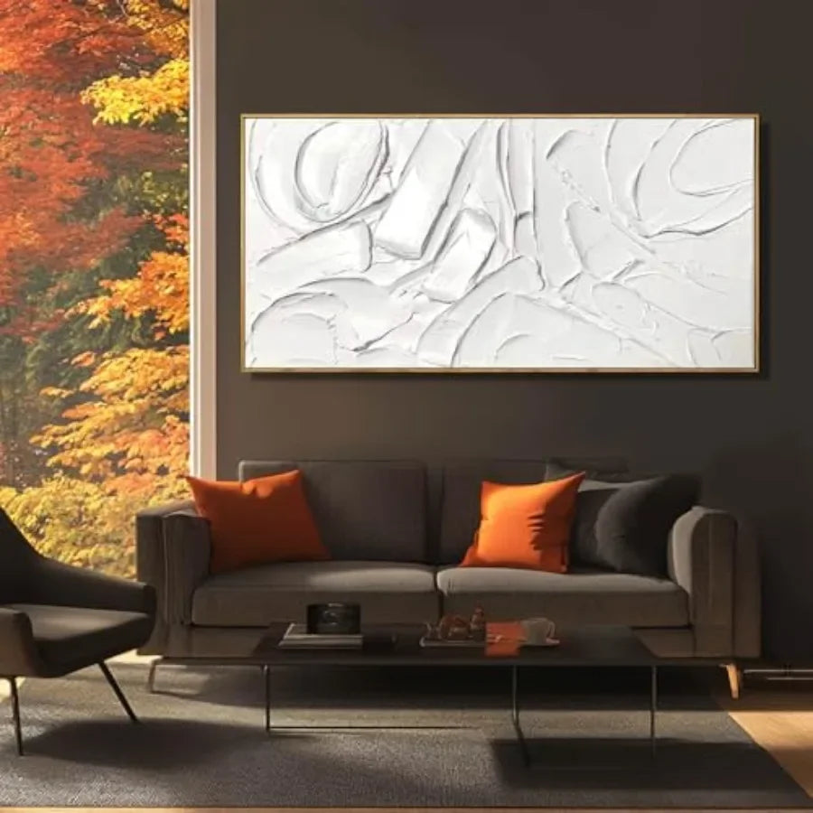 Abstract Modern Wall Art Poster On Canvas Framed Decor