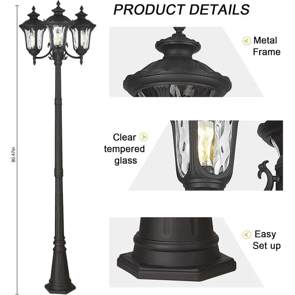 Outdoor Lamp Post Light For Garden And Street Weatherproof