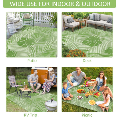 Outdoor Rug Waterproof Recycled Plastic Straw Patio Carpet
