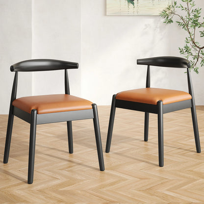 FARINI Dining Chairs Set Mid-Century Modern Solid Wood Legs