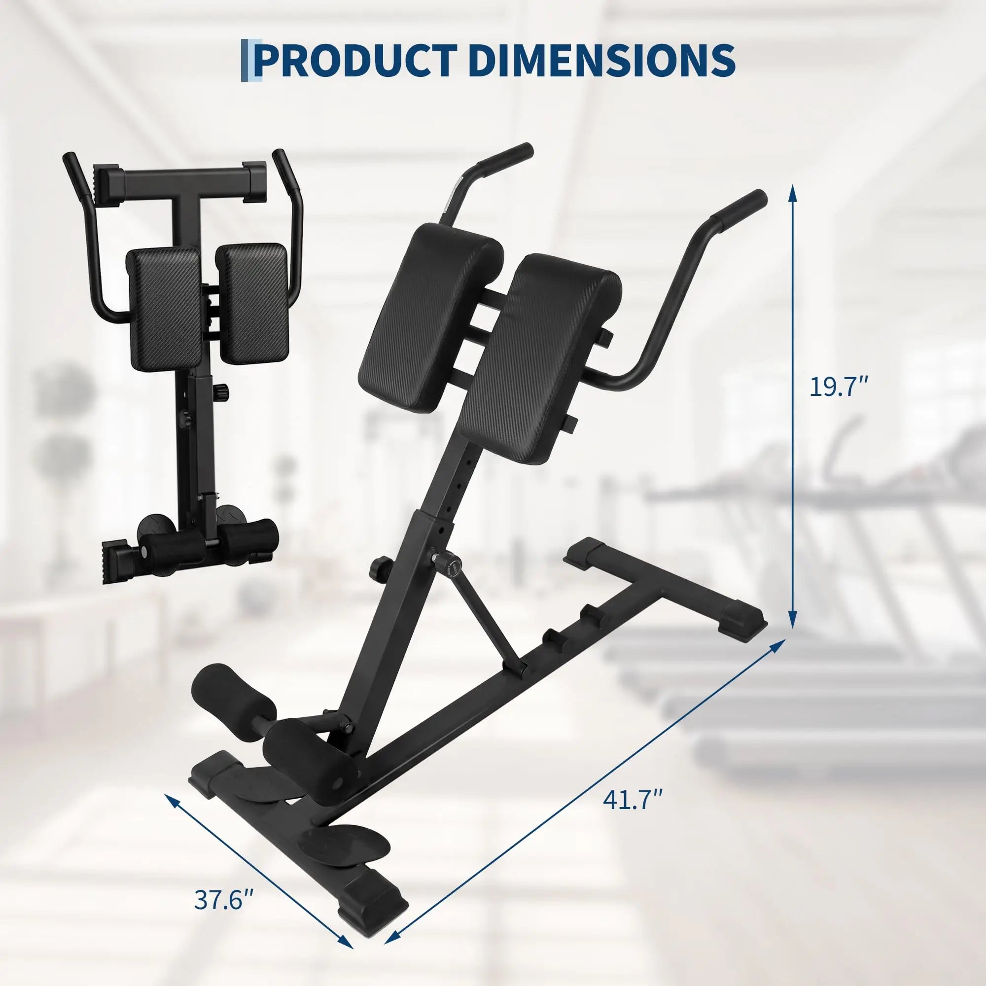 HiMISS Roman Chair Hyperextension Bench For Home Gym Strength Training