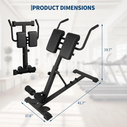 HiMISS Roman Chair Hyperextension Bench For Home Gym Strength Training