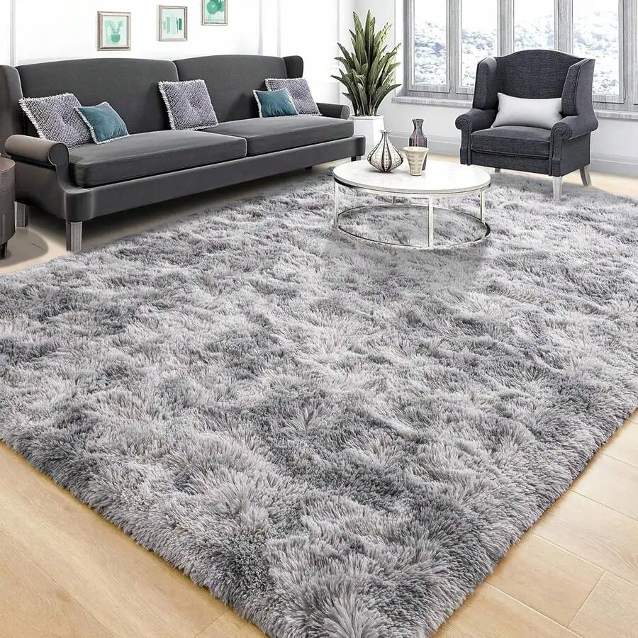 Modern Soft Shag Rug For Bedroom And Living Room With Plush Carpet