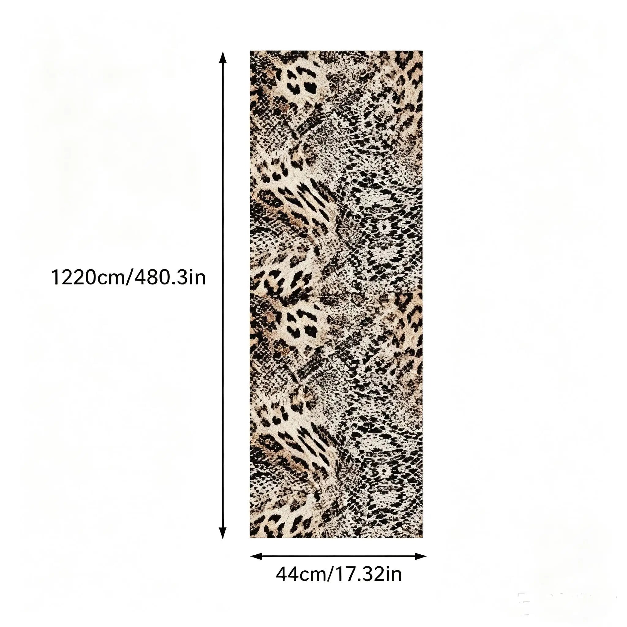 Retro Leopard Print Vinyl Peel and Stick Wallpaper Decor