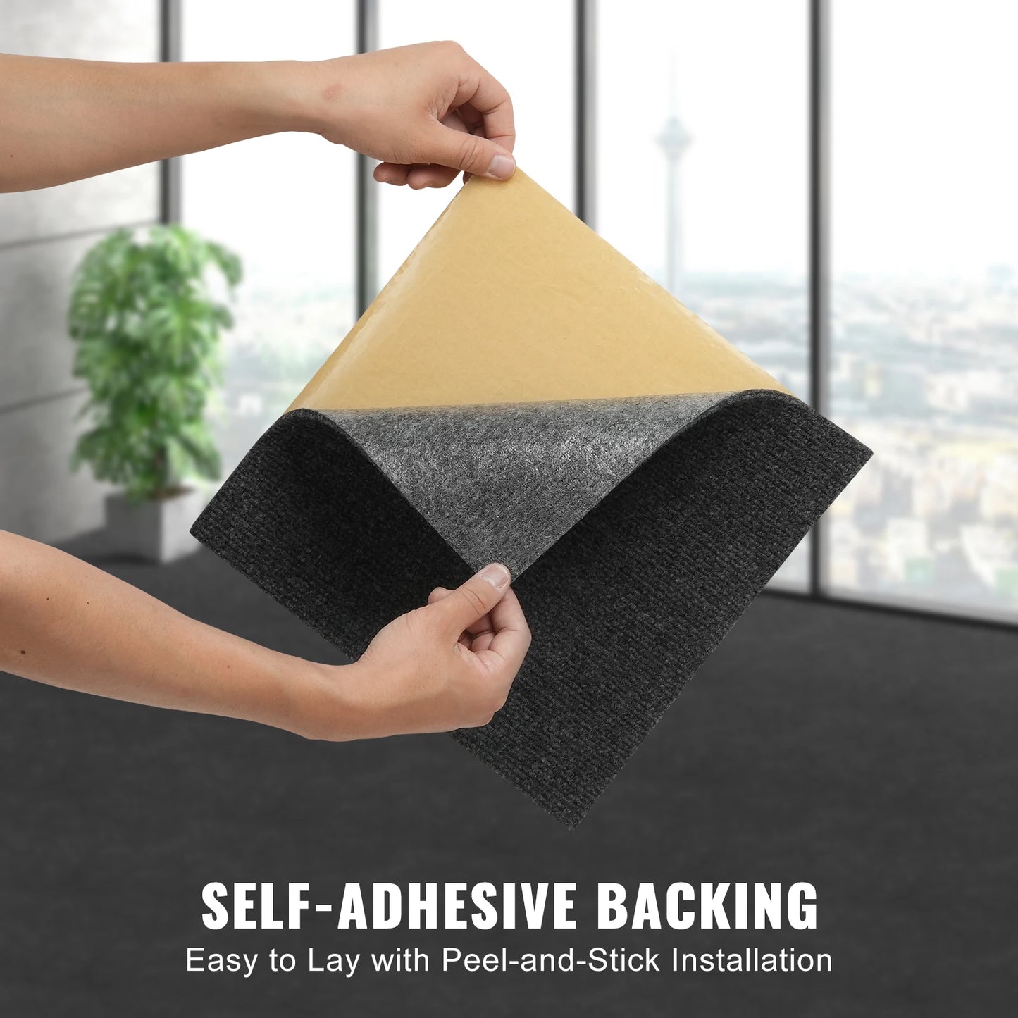 SucceBuy Peel And Stick Carpet Tiles For Bedroom Indoor Outdoor