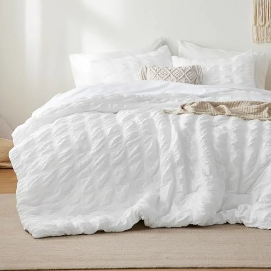 Cooling Seersucker Comforter Set For All Seasons Bedding