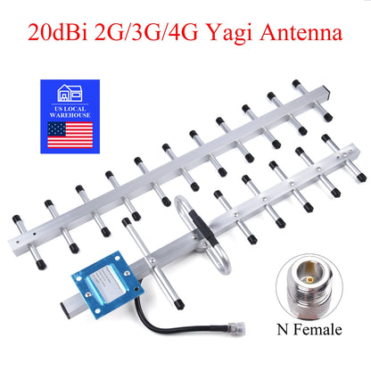 LYNNDM 19/20dBi Yagi Antenna 698-2700MHz N Female External Outdoor