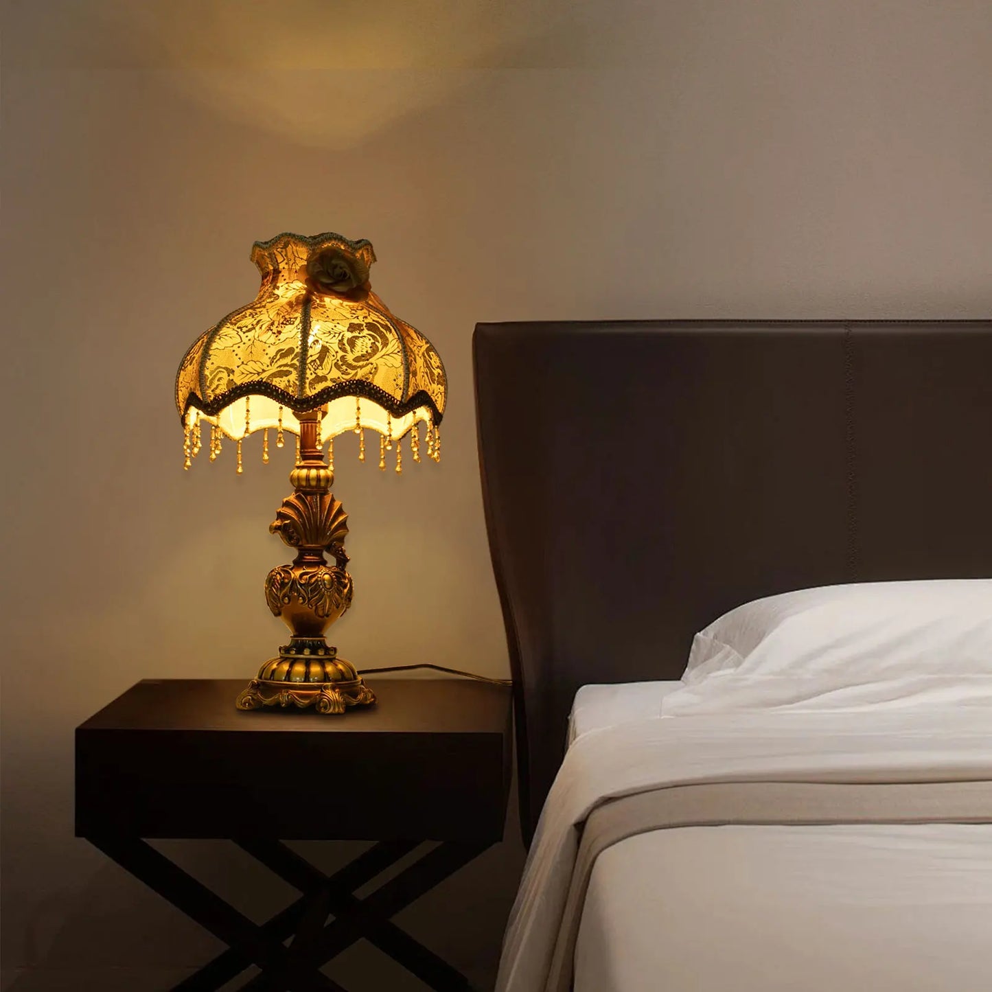 Bymaocar Bedside Table Lamp 100260V With Push Button Switch