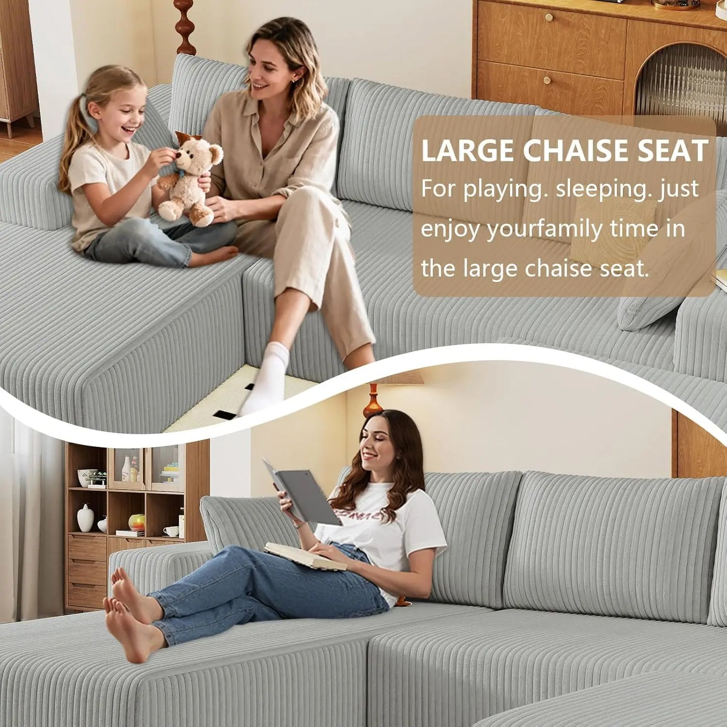 Cloud Couch Modular Sectional Sofa With Ottoman