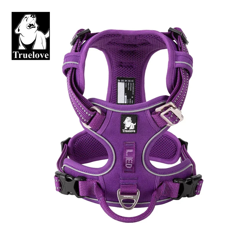 TRUELOVECN Truelove Reflective Nylon Dog Harness No Pull Adjustable