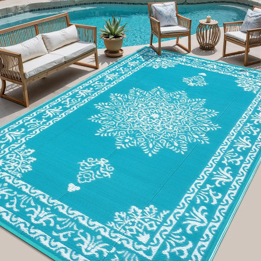 Waterproof Reversible Outdoor Rug Deck And Patio With UV Resistance