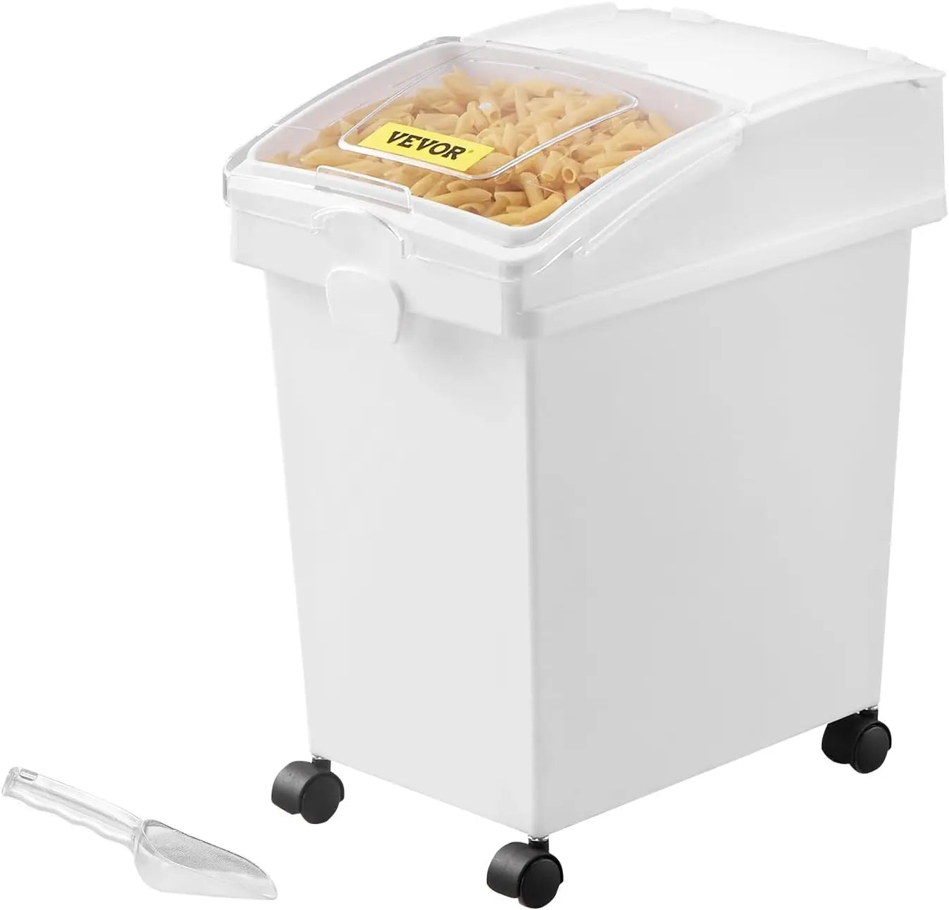 Kitchen Ingredient Storage Bin With Wheels And Sliding Lid 3 Piece Set