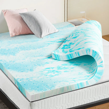 JHK Gel Memory Foam Mattress Topper Cooling Sleep Surface