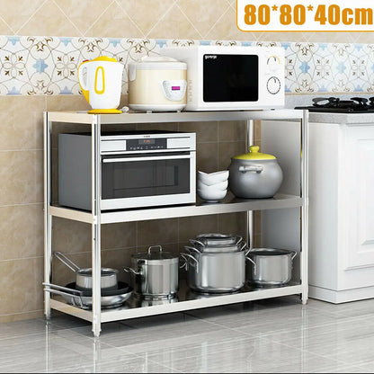 Stainless Steel Heavy Duty Storage Shelving Rack Three Tier Kitchen
