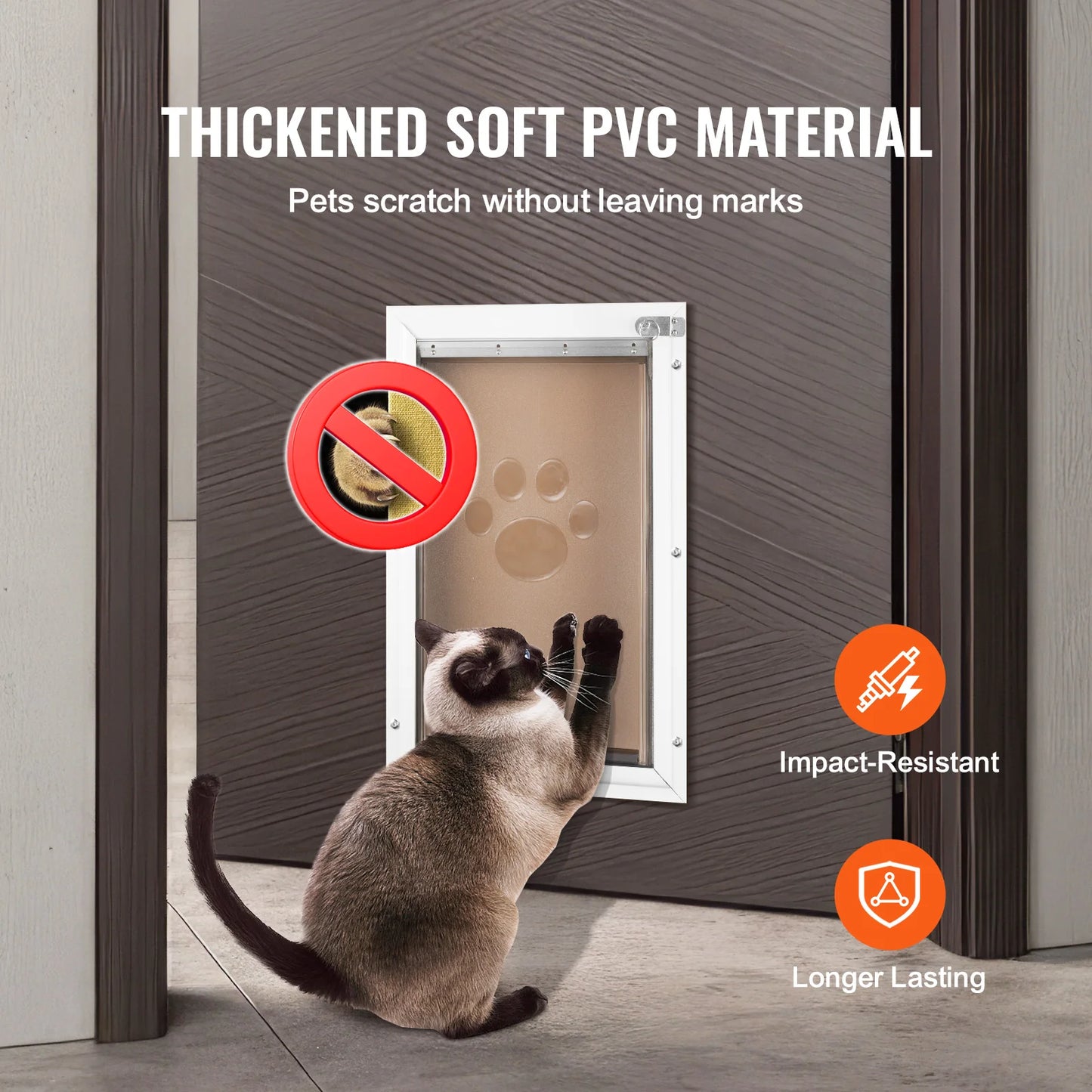 Pet Door Replacement Flap For Magnetic Strip Weatherproof Thickened PVC