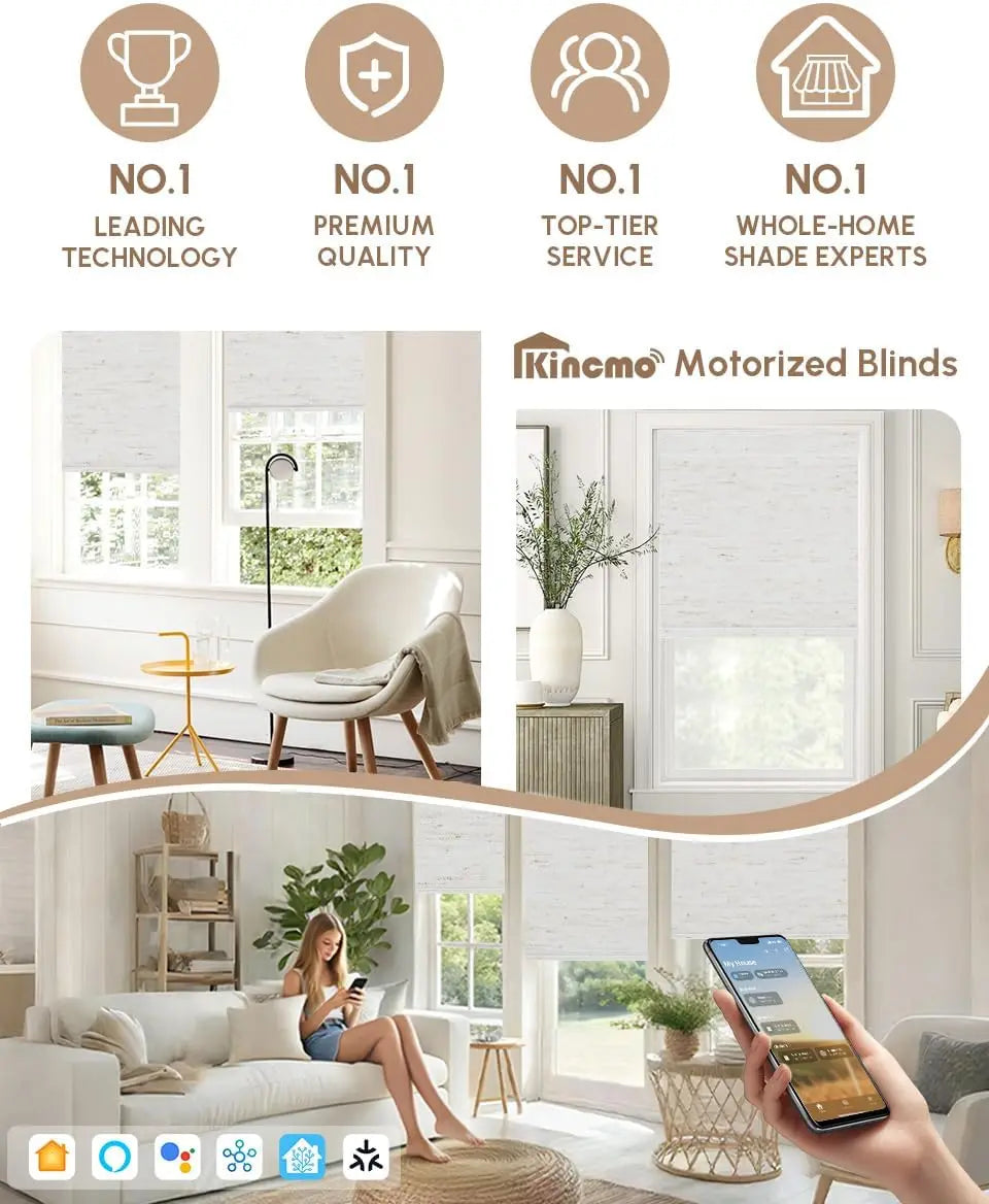 Motorized Blackout Blinds With Remote And Smart Home Control