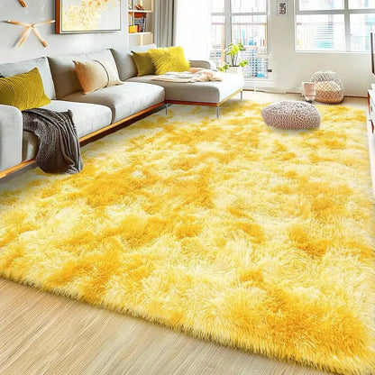Modern Soft Shag Rug For Bedroom And Living Room With Plush Carpet