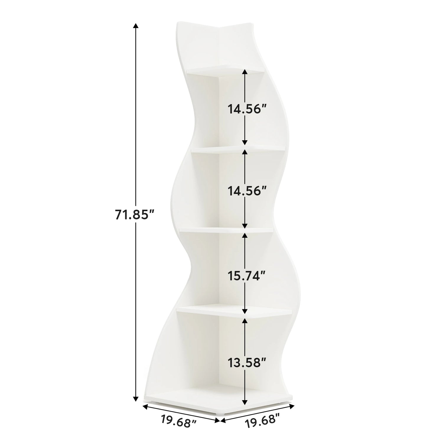 Tribesigns 5-Tier Corner Shelf Wall Bookcase and Plant Stand