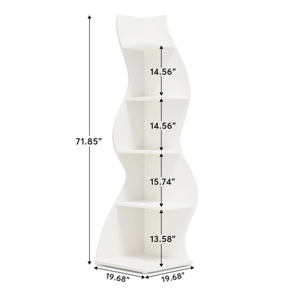 Tribesigns 5-Tier Corner Shelf Wall Bookcase and Plant Stand