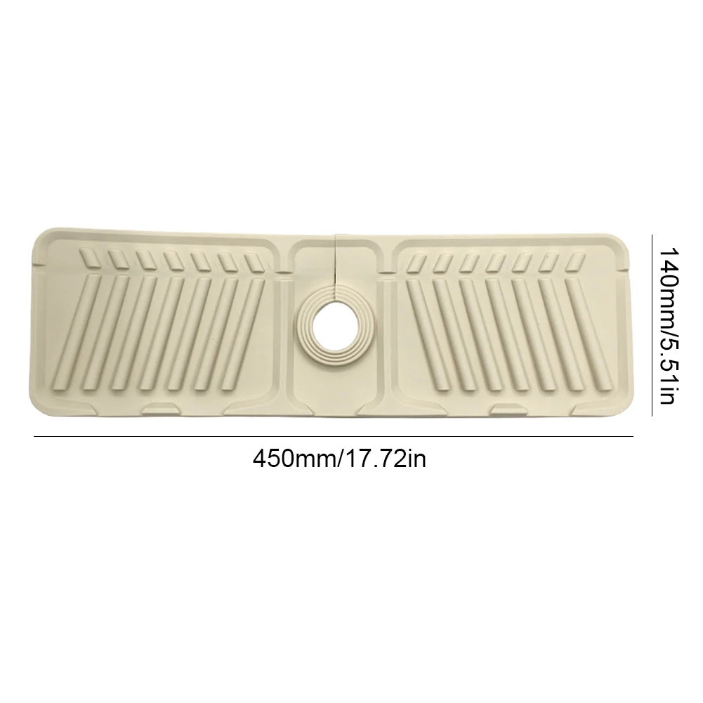Silicone Faucet Mat Multifunction Draining Pad For Kitchen Countertop