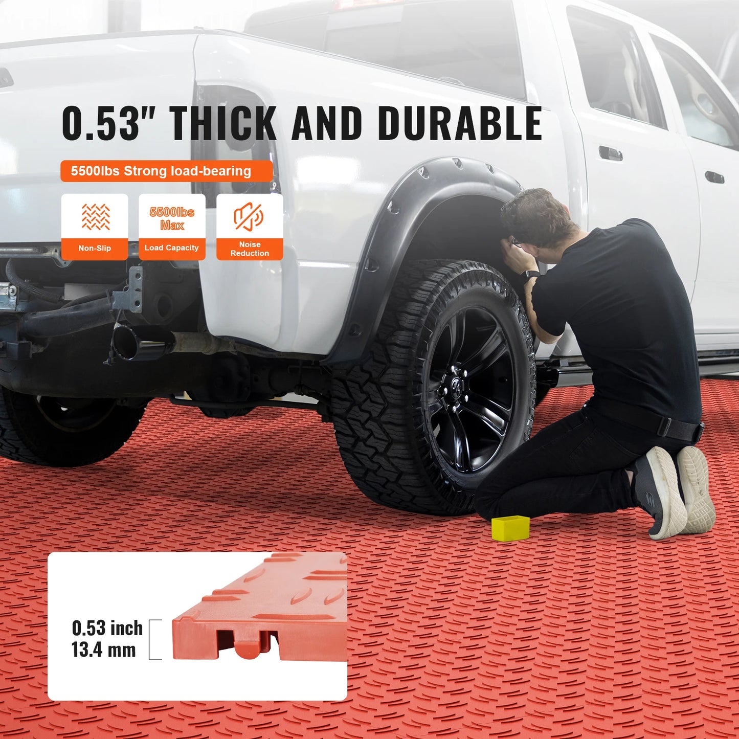 NONECN Interlocking Garage Tiles Non Slip Floor Covering 50 Pack