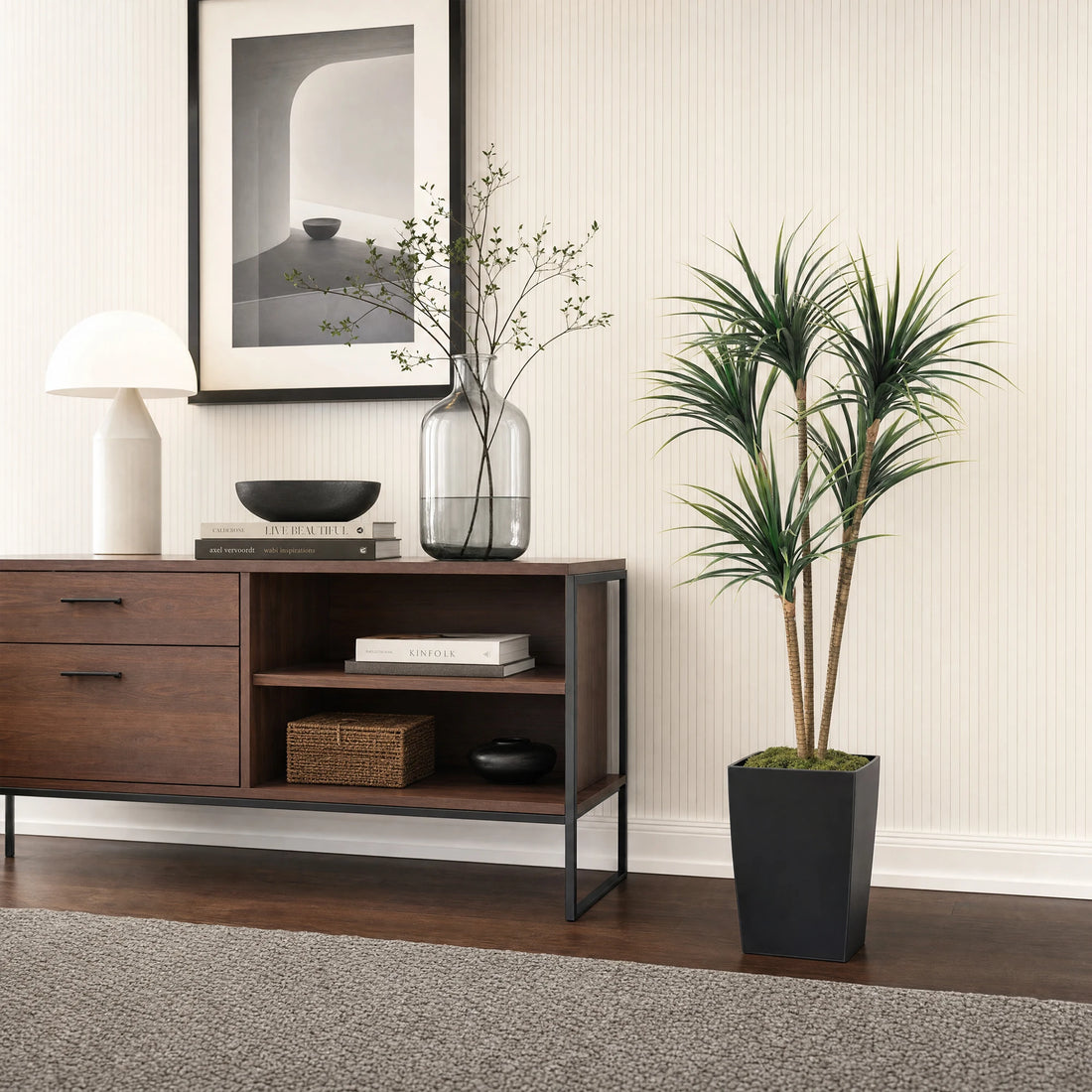 Artificial Dracaena Marginata Tree In Pot For Indoor Home Decor