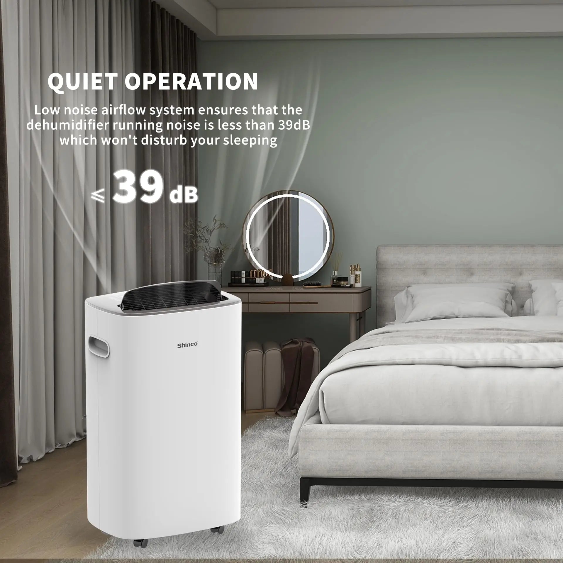 Shinco 86 Pint Dehumidifier For Basements And Large Rooms With Drain Hose