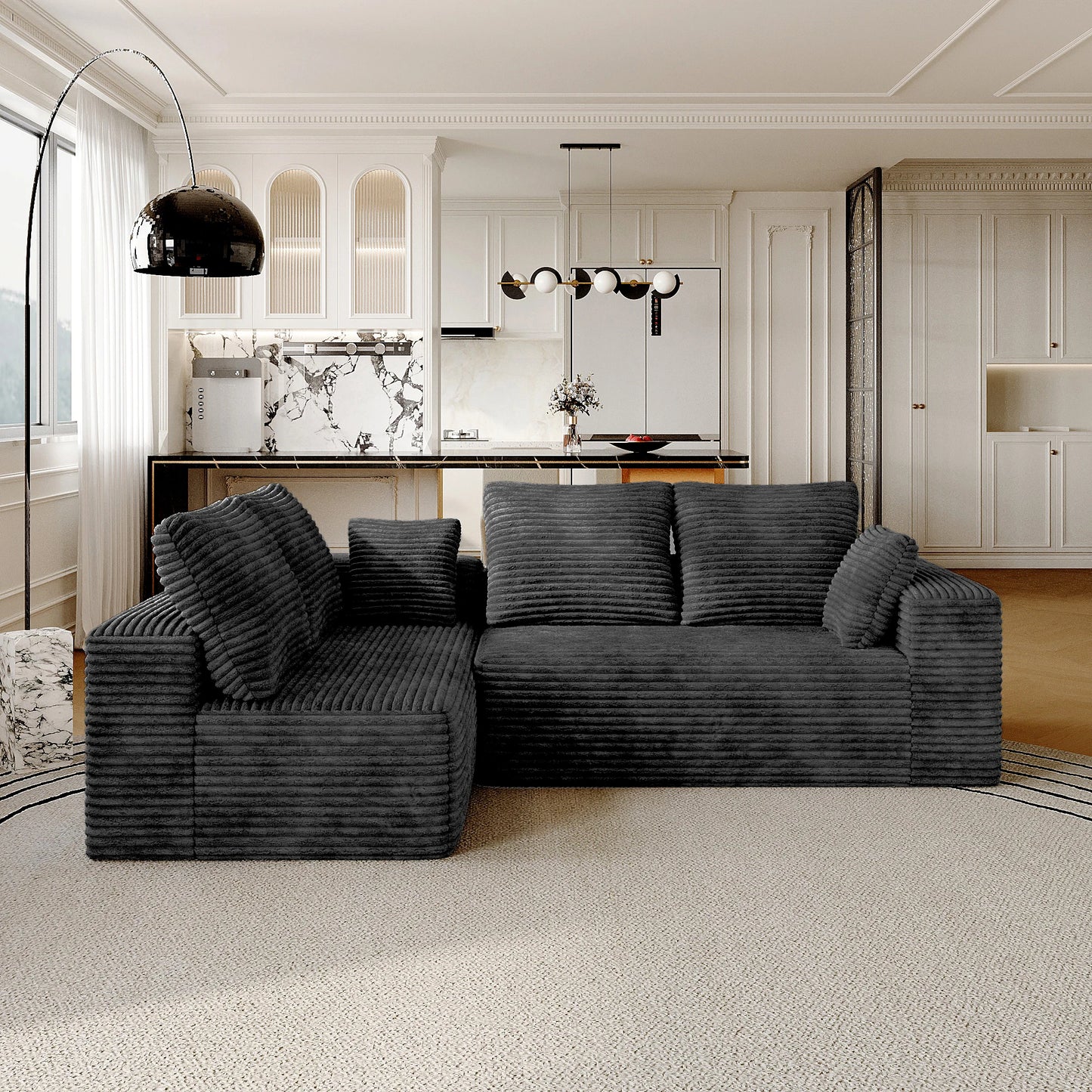 Sdorens L Shaped Cloud Sectional Sofa Modern Modular Couch