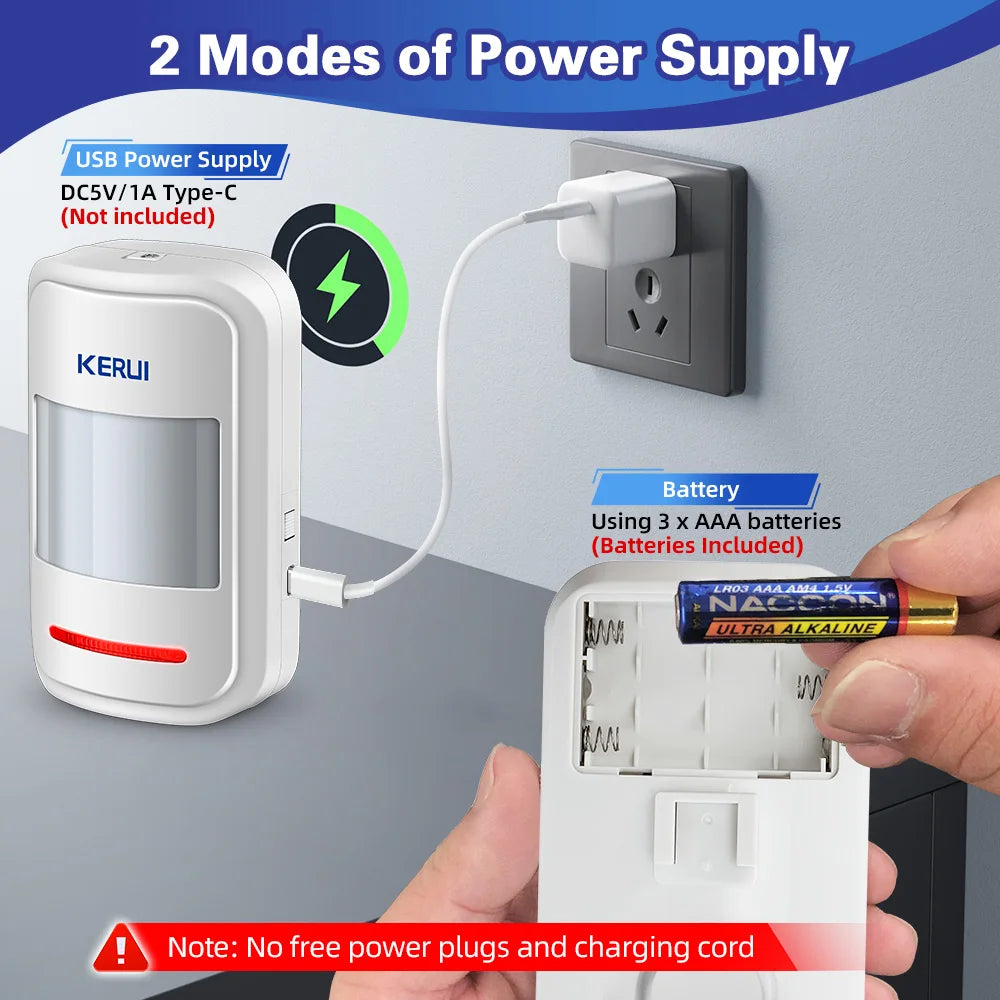 KERUI Wireless PIR Motion Alarm With Remote Control For Elders
