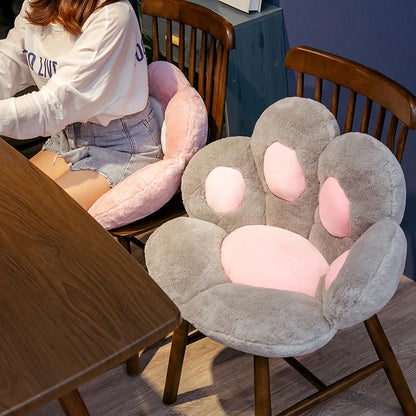 Soft Heart Shaped Cat Paw Plush Cushion