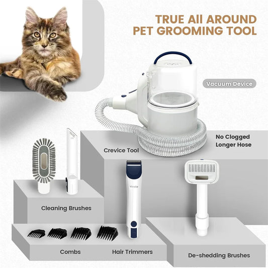 INSE P50 Dog Grooming Vacuum With Clippers And Deshedding Tools