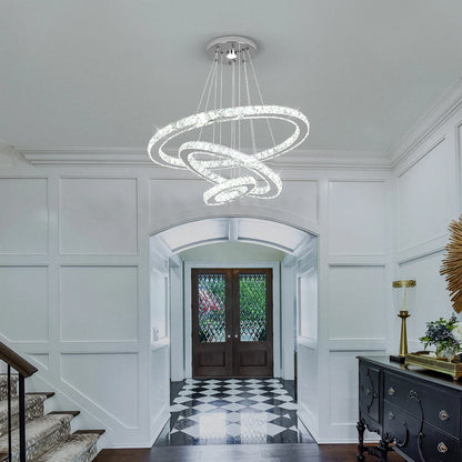 GreeLustr Luxury Crystal Pendant Light Dimmable Chandelier