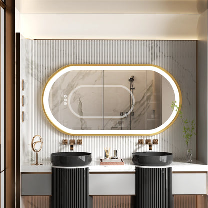 Wisfor LED Oval Vanity Mirror With Stepless Dimmable Light