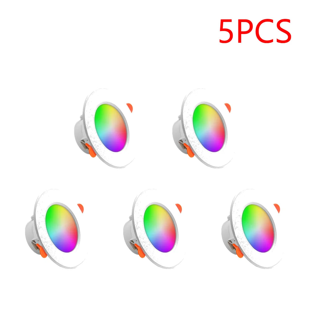 APWIKOGER Smart LED Downlight 10W RGB CCT Bluetooth Ceiling Lamp