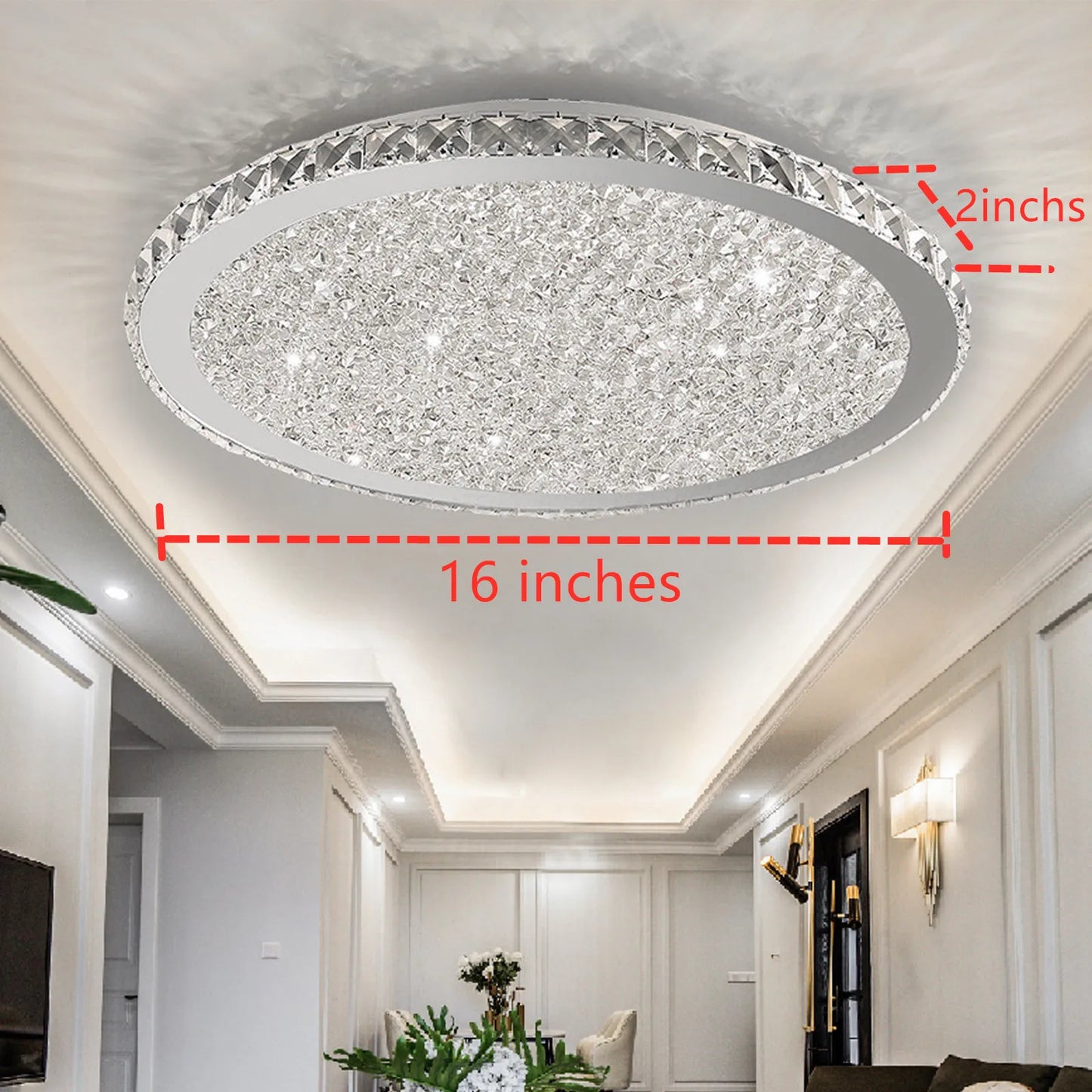 LOYALHEARTDY Modern Crystal Ceiling Light Pendant