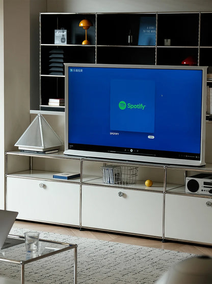 Bigcityfur TV Stand and Corner Cabinet Metal Storage