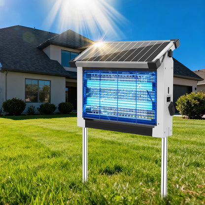 Waterproof Solar Electric Bug Zapper With Outdoor Light Sensor