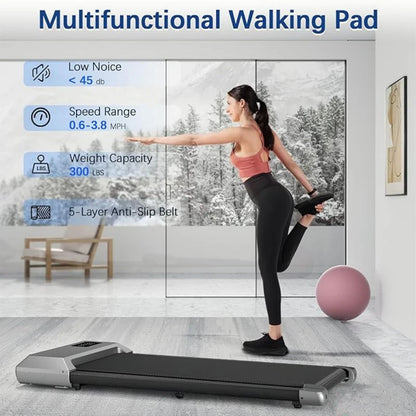 Superun 300lbs Capacity Treadmill 2.5HP 2in1 Walking Running Bluetooth LCD