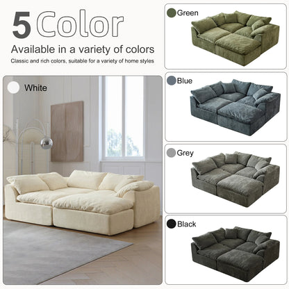 Yeflixvrau Modern Modular Sectional Sofa With Removable Cushions