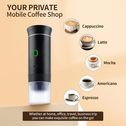 obecilc Wireless Portable Espresso Coffee Maker for Car and Home