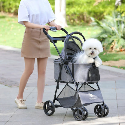Pet Stroller 3 In 1 With Removable Carrier All Terrain