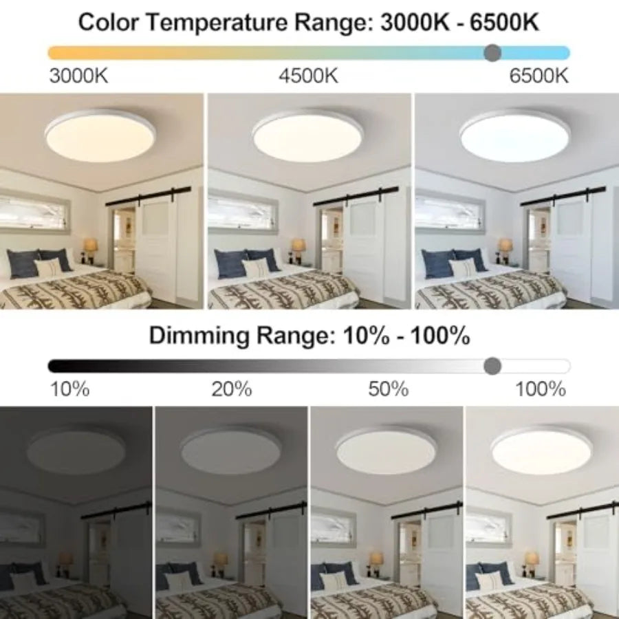 Smart Ceiling Light With Remote Control RGB Ambient Lighting