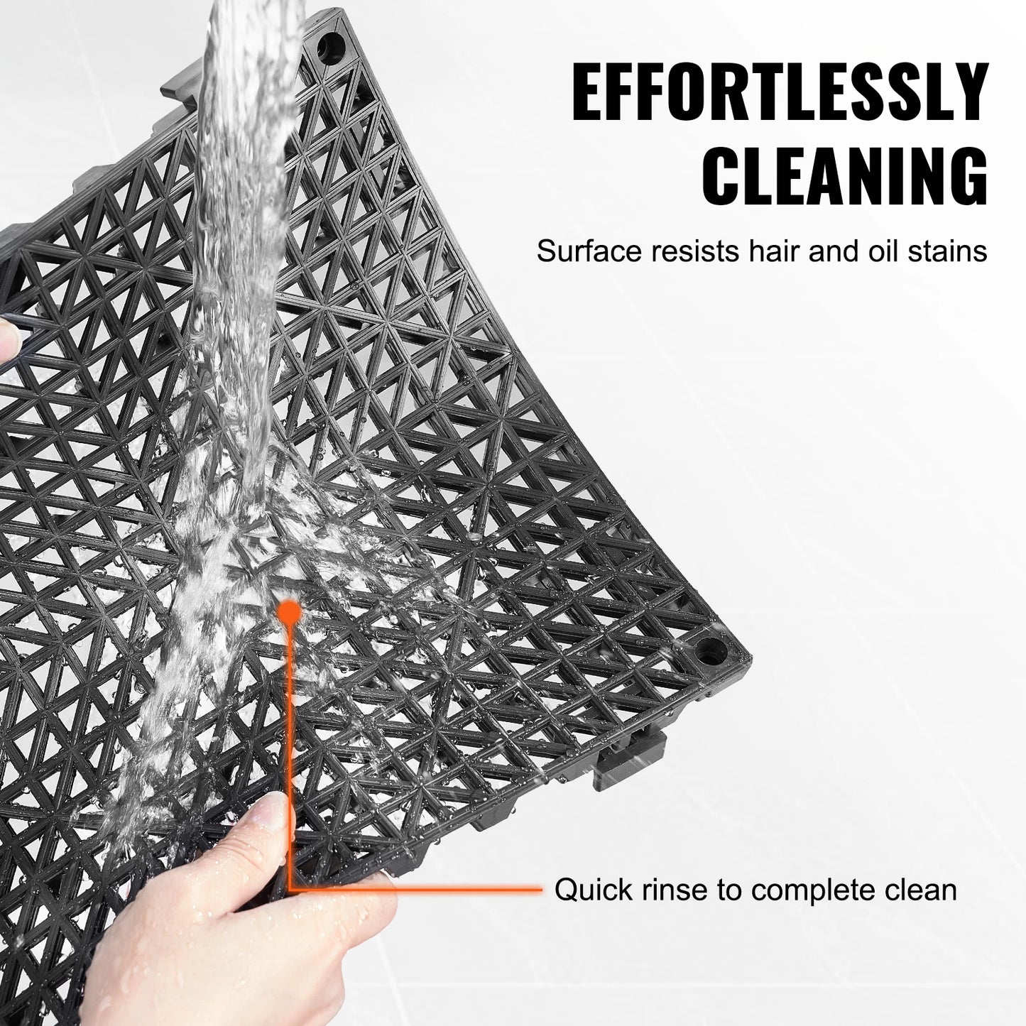 SucceBuy Interlocking PVC Drainage Floor Tiles Non Slip for Bathroom Pool